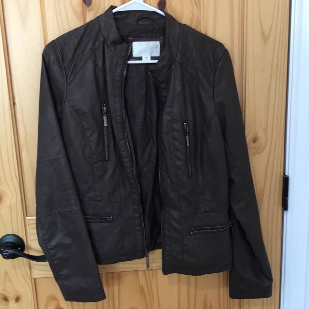 Xhilaration brown faux leather jacket.